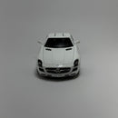 Miniatura Carrinho Esportivo Mercedes Benz SLS AMG Branco Escala 1/36