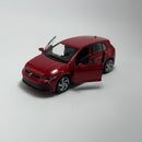 Carrinho Miniatura Esportivo Nacional Volkswagen Golf 8 GTI Vermelho Escala 1/36