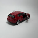Carrinho Miniatura Esportivo Nacional Volkswagen Golf 8 GTI Vermelho Escala 1/36