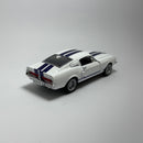 Miniatura Carrinho Antigo Clássico Esportivo 1967 Shelby GT-500 Branco Escala 1/36