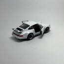 Miniatura Carro Antigo Clássico Esportivo de Corrida Porsche 911 Turbo Escala 1/36