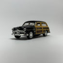 Miniatura Carro Antigo Clássico Ford Woody Wagon 1949 Preto Escala 1/36