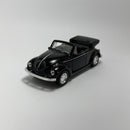 Carrinho Miniatura Antigo Clássico Brasileiro Volkswagen Fusca 1967 Conversível Preto Escala 1/36