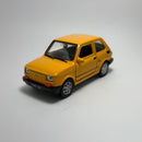 Carrinho Miniatura Antigo Clássico Fiat 126 Amarelo Escala 1/36