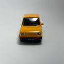Carrinho Miniatura Antigo Clássico Fiat 126 Amarelo Escala 1/36