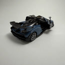 Miniatura Carro Esportivo de Corrida McLaren Senna Azul Acizentado Escala 1/24