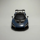 Miniatura Carro Esportivo de Corrida McLaren Senna Azul Acizentado Escala 1/24