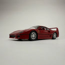 Carrinho Miniatura Antigo Clássico Esportivo de Corrida Ferrari F40 Vermelha Escala 1/24