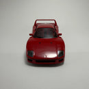Carrinho Miniatura Antigo Clássico Esportivo de Corrida Ferrari F40 Vermelha Escala 1/24