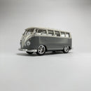 Miniatura Carro Antigo Clássico Nacional Volkswagen Kombi 1963 Cinza Escala 1/24