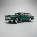 Miniatura Carrinho Antigo Clássico 1955 Chevrolet Bel Air Nomad Verde Escala 1/24