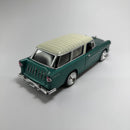 Miniatura Carrinho Antigo Clássico 1955 Chevrolet Bel Air Nomad Verde Escala 1/24