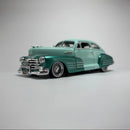 Carrinho Miniatura Antigo Clássico 1948 Chevy AeroSedan FleetLine Verde Esacala 1/24