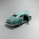 Carrinho Miniatura Antigo Clássico 1948 Chevy AeroSedan FleetLine Verde Esacala 1/24
