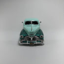 Carrinho Miniatura Antigo Clássico 1948 Chevy AeroSedan FleetLine Verde Esacala 1/24