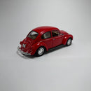 Miniatura Carrinho Antigo Clássico Nacional Volkswagen Fusca Beetle Vermelho Escala 1/24
