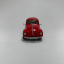 Miniatura Carrinho Antigo Clássico Nacional Volkswagen Fusca Beetle Vermelho Escala 1/24