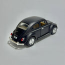 Miniatura Carro Antigo Clássico Nacional Brasileiro Volkswagen Fusca 1967 Preto Fosco Escala 1/36
