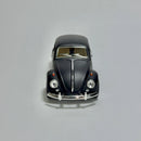 Miniatura Carro Antigo Clássico Nacional Brasileiro Volkswagen Fusca 1967 Preto Fosco Escala 1/36