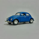 Miniatura Carrinho Antigo Clássico Nacional Brasileiro Volkswagen Fusca 1967 Azul Fosco Escala 1/36