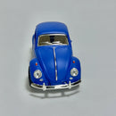 Miniatura Carrinho Antigo Clássico Nacional Brasileiro Volkswagen Fusca 1967 Azul Fosco Escala 1/36