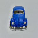Miniatura Carrinho Antigo Clássico Nacional Brasileiro Volkswagen Fusca 1967 Azul Fosco Escala 1/36
