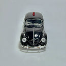 Carrinho Miniatura Antigo Clássico Nacional Brasileiro Viatura Polícia Federal Volkswagen Fusca 1967 Preto Escala 1/36