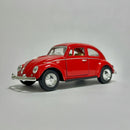 Miniatura Carrinho Antigo Brasileiro Clássico Volkswagen Fusca 1967 Vermelho Escala 1/36