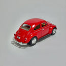 Miniatura Carrinho Antigo Brasileiro Clássico Volkswagen Fusca 1967 Vermelho Escala 1/36