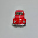 Miniatura Carrinho Antigo Brasileiro Clássico Volkswagen Fusca 1967 Vermelho Escala 1/36