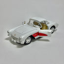 Miniatura Carro Antigo Chevrolet Corvette 1957 Branco Escala 1/36