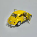 Miniatura Carro Antigo Brasileiro Clássico Volkswagen Fusca 1967 Amarelo Escala 1/36