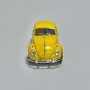 Miniatura Carro Antigo Brasileiro Clássico Volkswagen Fusca 1967 Amarelo Escala 1/36