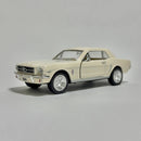 Carrinho Miniatura Antigo Clássico 1964 Ford Mustang Creme Escala 1/36