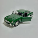 Miniatura Carro Antigo Esportivo De Corrida 1968 Aston Martin DB5 Verde Escuro Escala 1/36