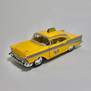 Carrinho Miniatura Antigo Clássico Taxi 1957 Chevrolet Bel Air Escala 1/36