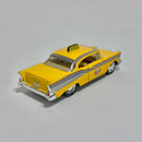 Carrinho Miniatura Antigo Clássico Taxi 1957 Chevrolet Bel Air Escala 1/36