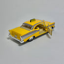 Carrinho Miniatura Antigo Clássico Taxi 1957 Chevrolet Bel Air Escala 1/36