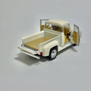 Carrinho Miniatura Antigo Clássico Nacional PickUp 1956 Ford F-100 Creme Escala 1/36