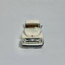 Carrinho Miniatura Antigo Clássico Nacional PickUp 1956 Ford F-100 Creme Escala 1/36