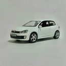 Miniatura Carrinho Clássico Brasileiro Nacional Volkswagen Golf GTI Branco Escala 1/36