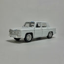Carrinho Miniatura Antigo Clássico 1960s Renault R8 Branco Escala 1/36