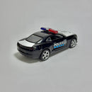 Miniatura Carro Clássico Esportivo Viatura Polícia Camaro Preto Escala 1/36
