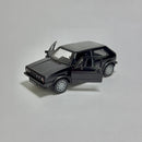 Miniatura Carro Antigo Clássico Nacional Brasileiro Volkswagen Golf 1 GTI Preto Escala 1/36