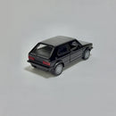 Miniatura Carro Antigo Clássico Nacional Brasileiro Volkswagen Golf 1 GTI Preto Escala 1/36