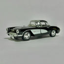 Miniatura Carrinho Antigo Clássico Nacional 1957 Chevrolet Corvette Preto Escala 1/36