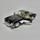 Miniatura Carrinho Antigo Clássico Nacional 1957 Chevrolet Corvette Preto Escala 1/36