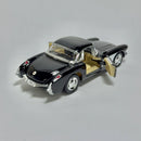 Miniatura Carrinho Antigo Clássico Nacional 1957 Chevrolet Corvette Preto Escala 1/36