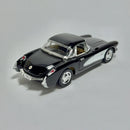 Miniatura Carrinho Antigo Clássico Nacional 1957 Chevrolet Corvette Preto Escala 1/36