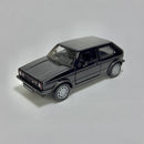 Miniatura Carro Antigo Clássico Nacional Brasileiro Volkswagen Golf 1 GTI Preto Escala 1/36